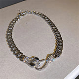 Snake Shape Hook Choker Necklaces for Women Geometric Chain Necklaces