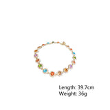 Colorful Crystal Choker Necklace Geometric Clavicle Chain Bijoux