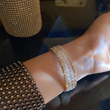 Geometric Crystal Bracelet Beads Cuff Bracelets Weddings Party Jewelry