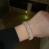 Geometric Crystal Bracelet Beads Cuff Bracelets Weddings Party Jewelry
