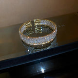 Geometric Crystal Bracelet Beads Cuff Bracelets Weddings Party Jewelry