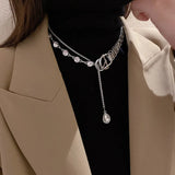 Geometric Crystal Choker Necklaces for Women