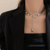 Geometric Crystal Choker Necklaces for Women