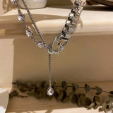 Geometric Crystal Choker Necklaces for Women