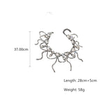 Square Crystal Choker Tassel Necklace for Women