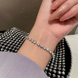 Geometric Zircon Crystal Bracelet Adjustable Chain