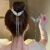 Rhinestone Tassel Hairpins for Women Wedding Jewelry