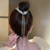 Rhinestone Tassel Hairpins for Women Wedding Jewelry