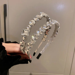 Geometric Crystal Hairbands for Women Headwear Wedding Hair Accessories
