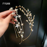 Crystal Leaf Branch Hairbands Wedding Headwear