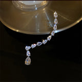 Zircon Crystal Ear Clip Earrings for Women Geometric Ear Cuff Jewelry