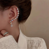 Zircon Crystal Ear Clip Earrings for Women Geometric Ear Cuff Jewelry