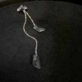 Tassel Rhinestone Earrings Crystal Pendant Ear Clip Wedding Party Jewelry