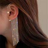 Rhinestone Tassel Earrings Crystal Party Jewelry
