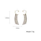 Rhinestone Tassel Earrings Crystal Party Jewelry