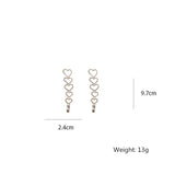 Crystal Drop Earrings Long Tassel Dangle Jewelry