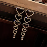 Crystal Drop Earrings Long Tassel Dangle Jewelry