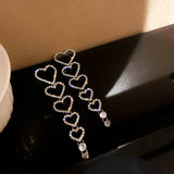Crystal Drop Earrings Long Tassel Dangle Jewelry