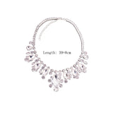 Geometric Water Drop Crystal Choker Necklace