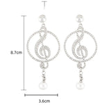 Geometric Crystal Drop Earrings for Women Party Jewelry