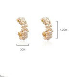Geometric Hoop Earrings Rhinestone Crystal Wedding Jewelry