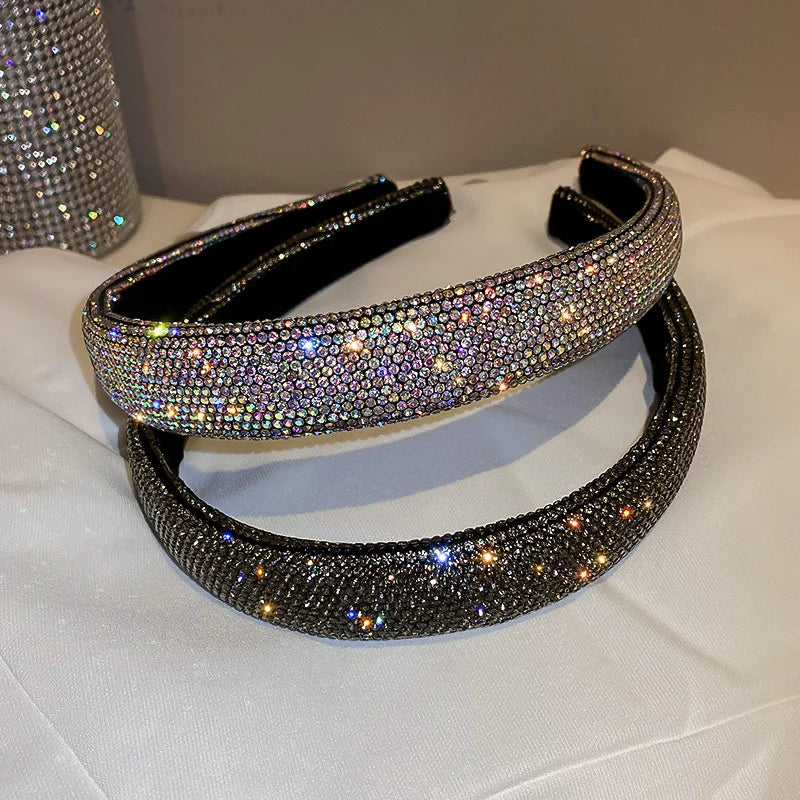 Silver Rhinestone Headband for Women Hair Accessories