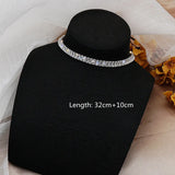 Purple Pink Zircon Crystal Choker Necklaces for Women