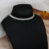 Zircon Crystal Choker Necklaces for Women Geometric Chain Necklaces