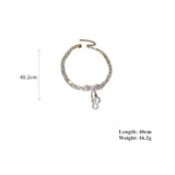 Bowknot Rhinestone Choker Necklaces Pearl Pendant Weddings Jewelry
