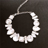 Clear Crystal Choker Necklaces Water Drop Pendant for Women Weddings