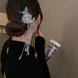 Vintage Butterfly Hairpins Long Tassel Headwear Wedding Accessories