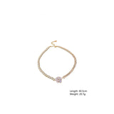 Flower Crystal Choker Necklace Pearl Rhinestone Wedding Jewelry