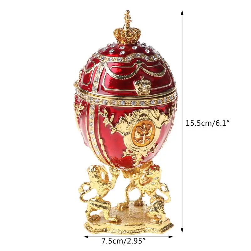 Faberge-Egg Series Hand Painted Jewelry Trinket Box