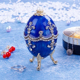 Faberge-Egg Series Hand Painted Jewelry Trinket Box