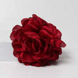 Fabric Big Flower Hair Claw Clips Soft Satin Flowers Ponytail Holder Barrette