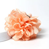 Fabric Big Flower Hair Claw Clips Soft Satin Flowers Ponytail Holder Barrette