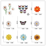Butterfly Flowers Embroidery Applique Stickers DIY Crafts Patches Iron Sew