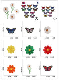 Butterfly Flowers Embroidery Applique Stickers DIY Crafts Patches Iron Sew