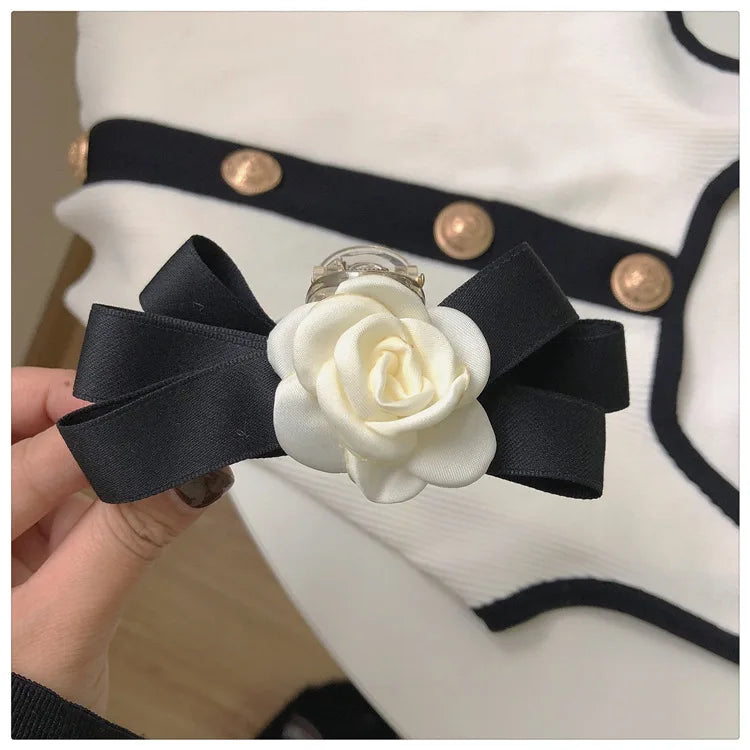 Fabric Flower Bow Hairpin Girl Grip Hair Accessories