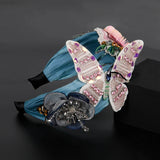 Crystal Rhinestone Headband Wide Flower Hair Band Wedding Accessories