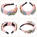 Crystal Rhinestone Headband Wide Flower Hair Band Wedding Accessories