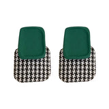 Houndstooth Square Earrings Silver Needle Retro Earrings