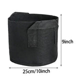 Fabric Pots Container 3 Gallon Grow Bags 5 Pack with Strap Handles