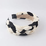 Wide-Sided Net Red Mesh Fabric Twist Headband