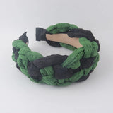Wide-Sided Net Red Mesh Fabric Twist Headband