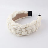 Wide-Sided Net Red Mesh Fabric Twist Headband