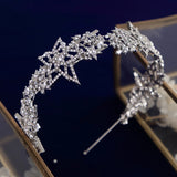 Stars Crystal Brides Headbands Tiaras Evening Hair Jewelry
