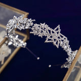 Stars Crystal Brides Headbands Tiaras Evening Hair Jewelry