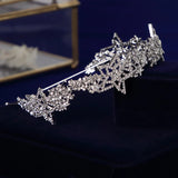 Stars Crystal Brides Headbands Tiaras Evening Hair Jewelry