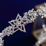 Stars Crystal Brides Headbands Tiaras Evening Hair Jewelry